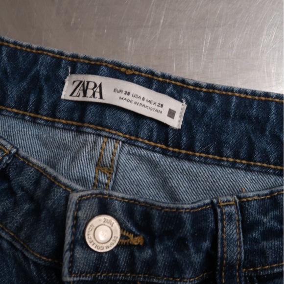 Zara denim straight-leg pants - Picture 3 of 3